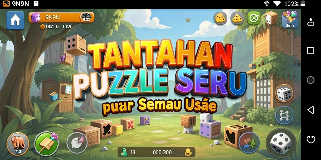 Gameplay puzzle menarik di 9N9N dengan berbagai tantangan.