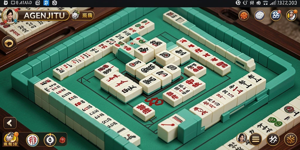 Tampilan menarik saat bermain Mahjong di AGENJITU.