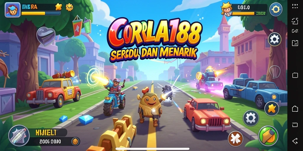 Screenshot CORLA188 menampilkan aksi gameplay arcade yang seru dan mendebarkan.