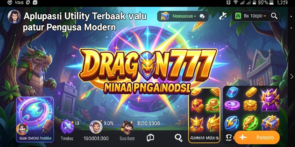 Tampilan antarmuka DRAGON777 yang ramah pengguna dengan berbagai fitur Utility.