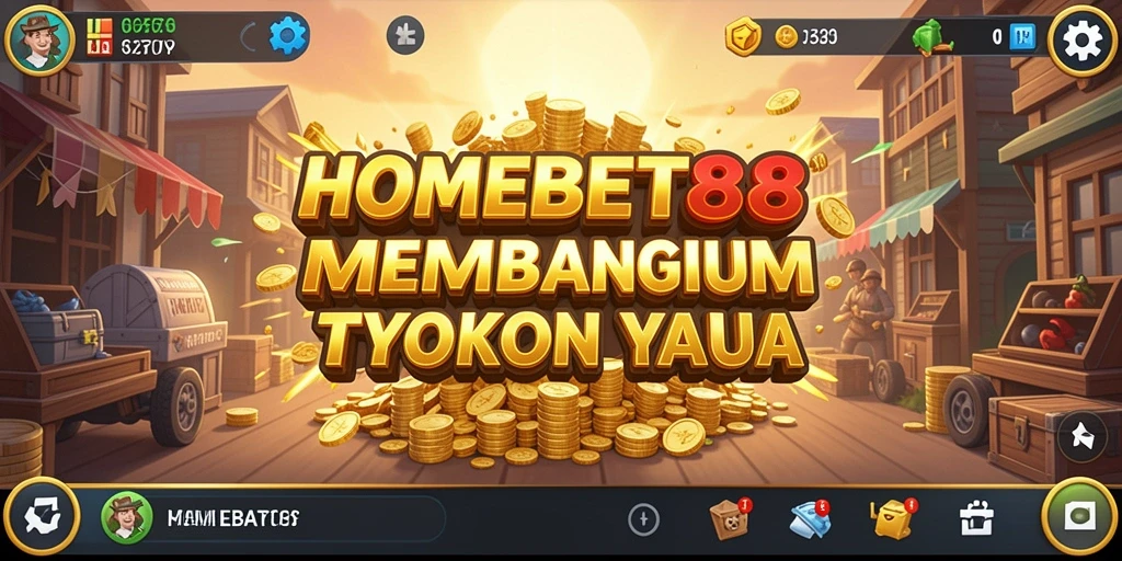 Tampilan gameplay menarik dari HOMEBET88 dalam membangun imperium Tycoon.