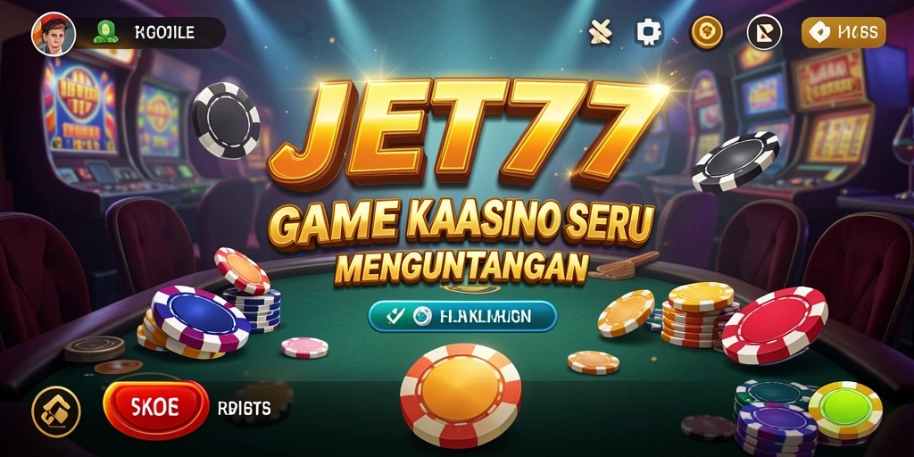 Screenshot utama JET77 menampilkan gameplay Kasino yang mengasyikkan.