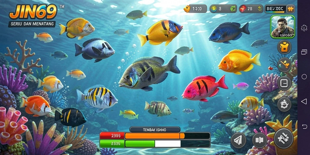 Tampilan gameplay menembak ikan yang menarik dari JIN69.