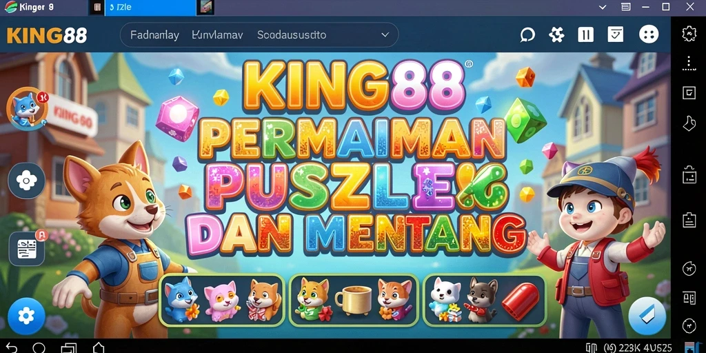 Tampilan gameplay KING88 yang mendebarkan dan penuh teka-teki.