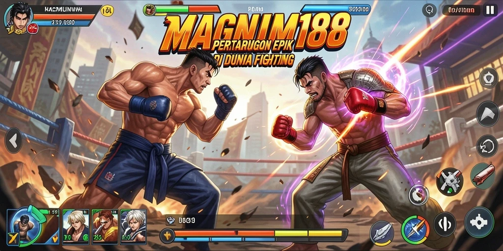 Gameplay MAGNUM188 menampilkan pertarungan yang intens dan mendebarkan.
