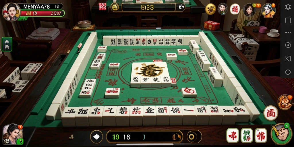 Tampilan gameplay Mahjong yang seru dan menegangkan.