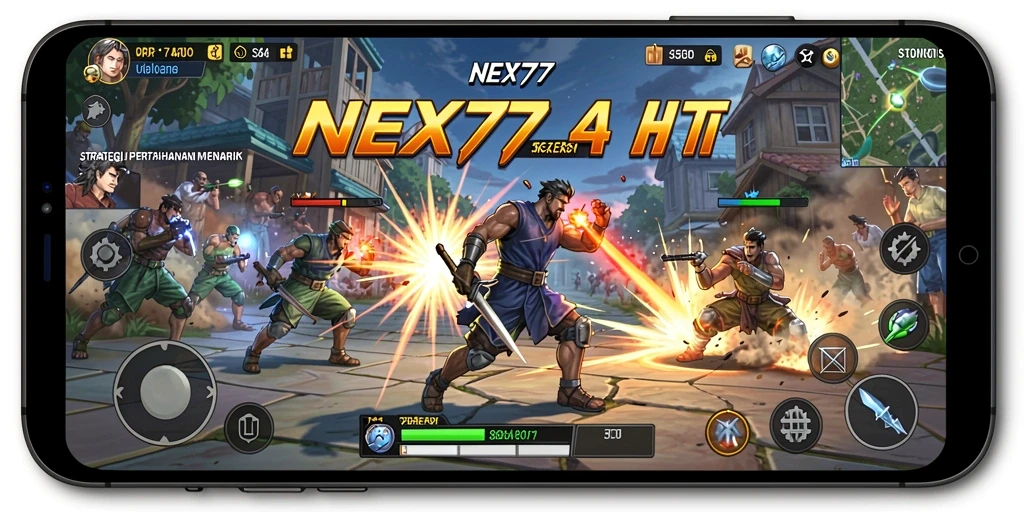 Tangkapan layar dari gameplay menantang NEX777 Tower Defense.