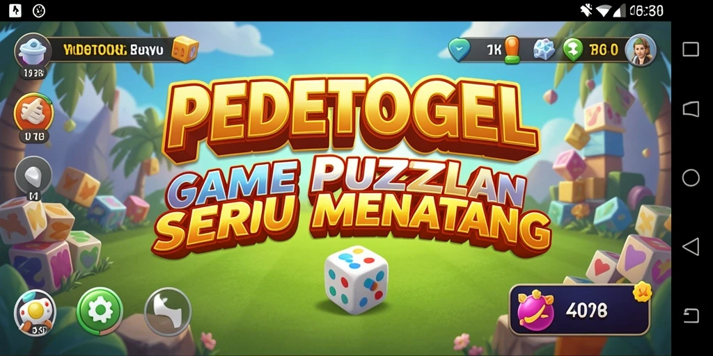 Screenshot gameplay menyerupai tantangan teka-teki seru di PEDETOGEL.