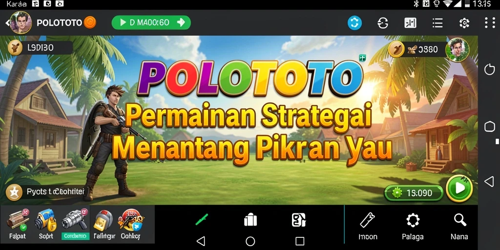 Tangkapan layar gameplay POLOTOTO menampilkan aksi strategi yang mendebarkan.