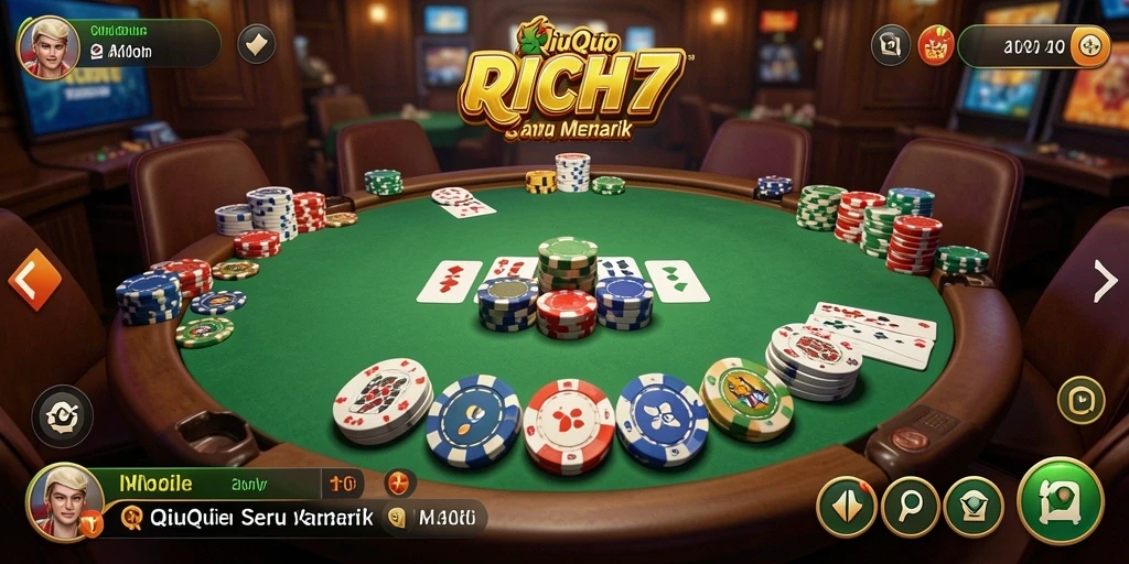 Tampilan gameplay RICH7 yang seru dan kompetitif.