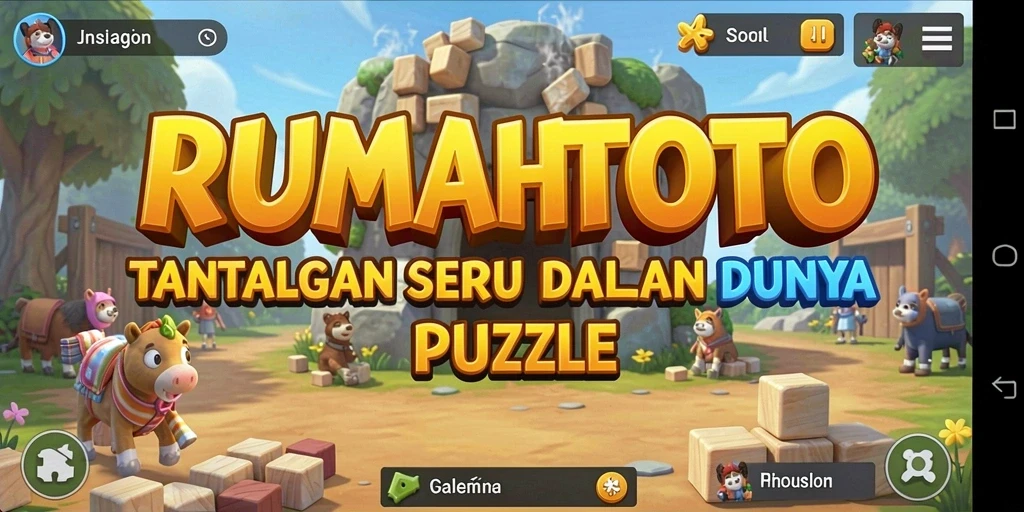 Screenshot gameplay RUMAHTOTO menampilkan beragam puzzle yang menantang.