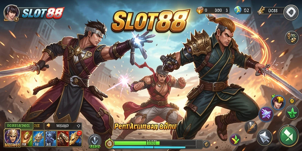 Tampilan permainan SLOT88 yang menegangkan dan seru.