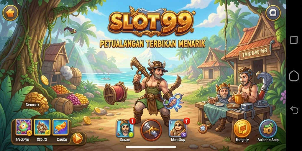 Screenshot yang menampilkan petualangan seru dalam dunia SLOT99.
