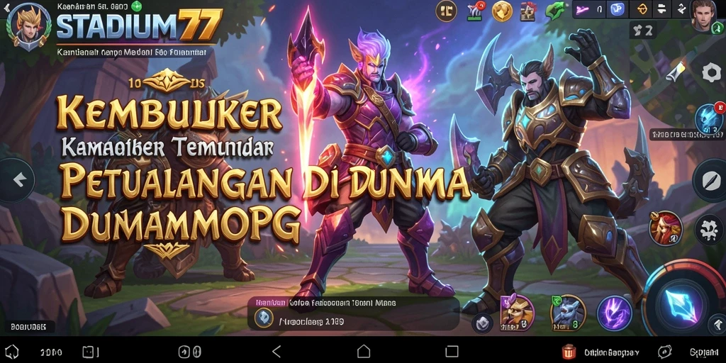 Screenshot STADIUM77 menampilkan aksi pertarungan seru dalam dunia MMORPG.