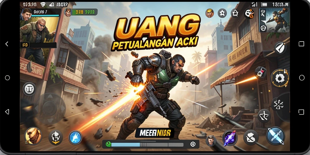 Tangkapan layar menampilkan aksi pertempuran seru di UANG.